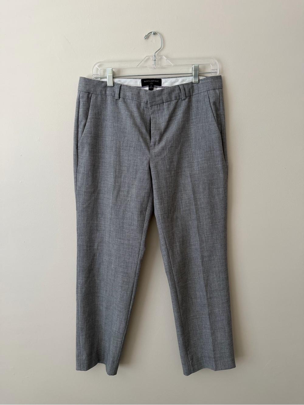Banana Republic Avery Womens Gray Ankle Crop Dress Pants - Tailored Trousers 8